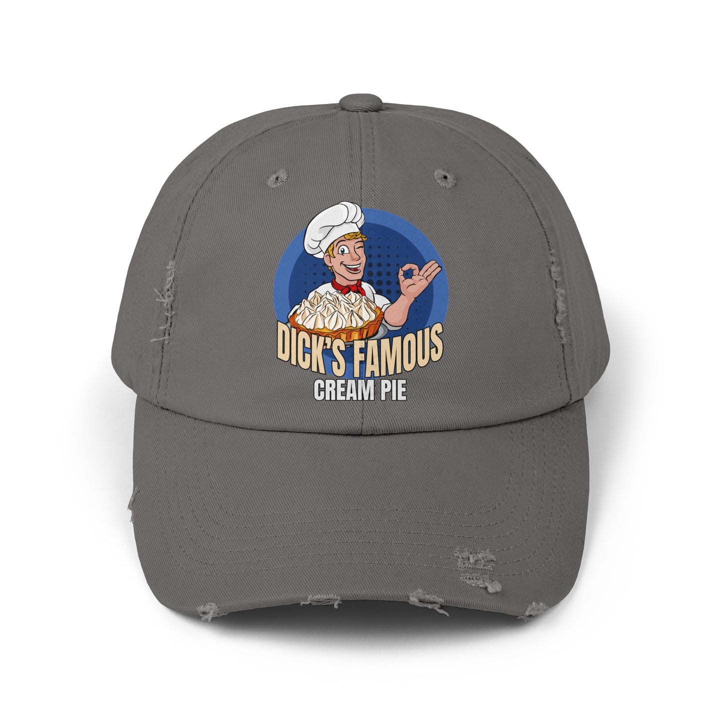 Dick's Famous Cream Pie - Funny Unisex Distressed Cap