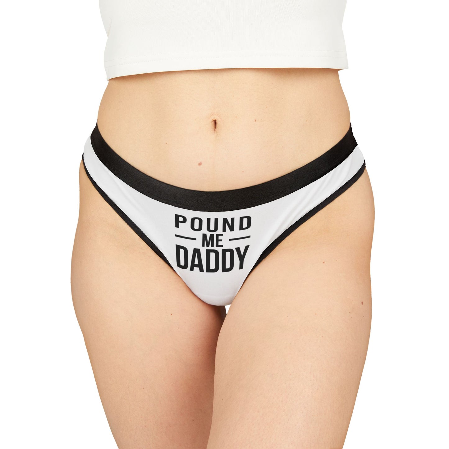 Pound Me Daddy - White - Women's Thongs (AOP)
