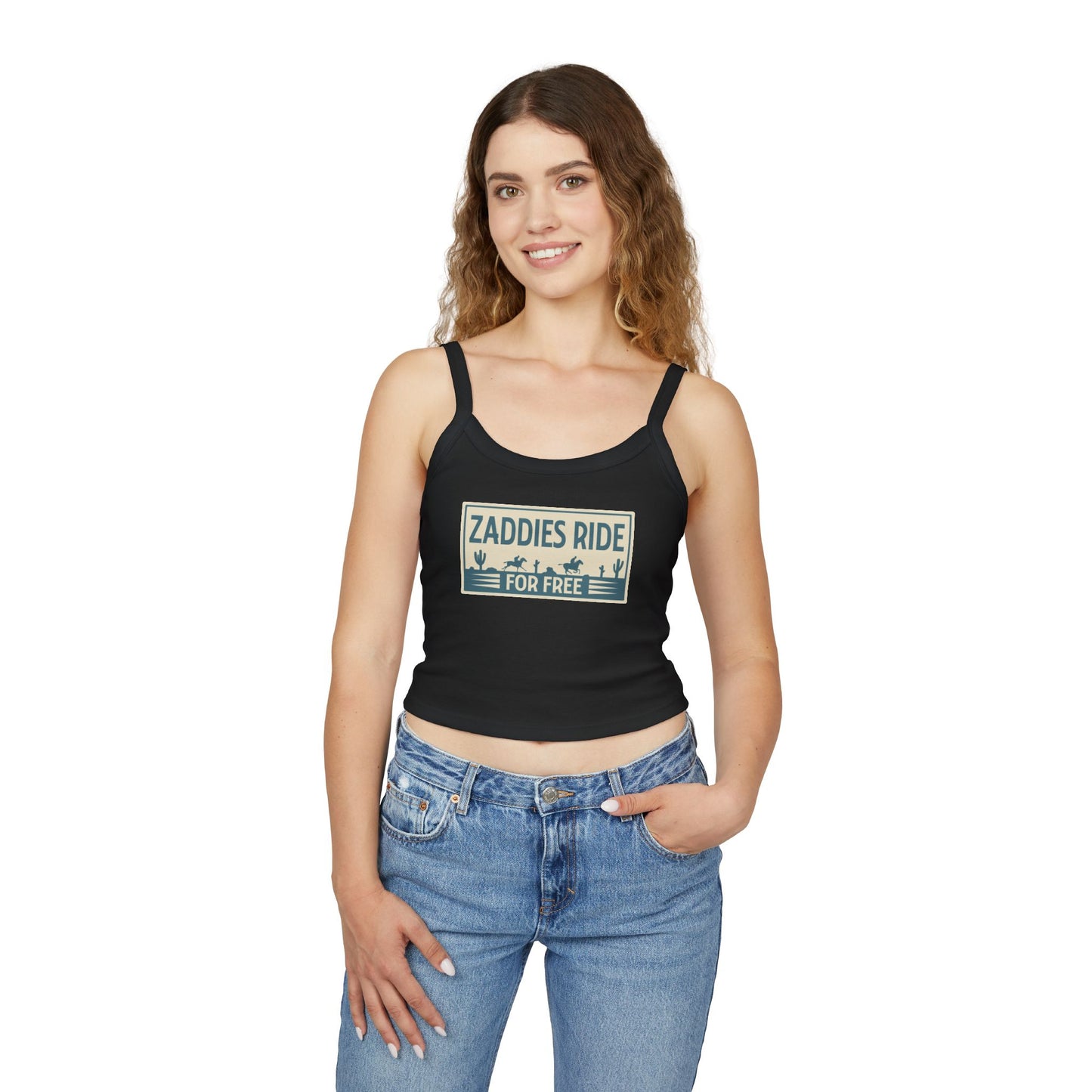 Zaddies Ride For Free - Women's Spaghetti Strap Tank Top