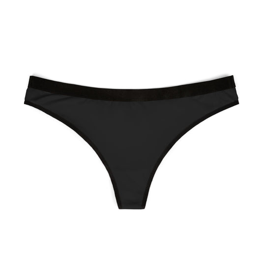 Spank Me Daddy - Black - Rear - Women's Thongs (AOP)