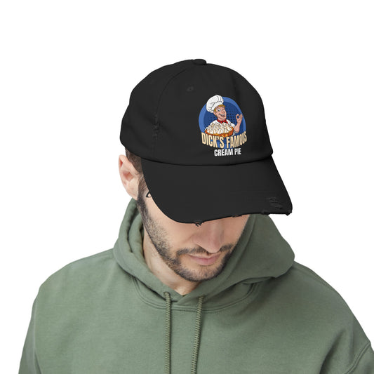 Dick's Famous Cream Pie - Funny Unisex Distressed Cap