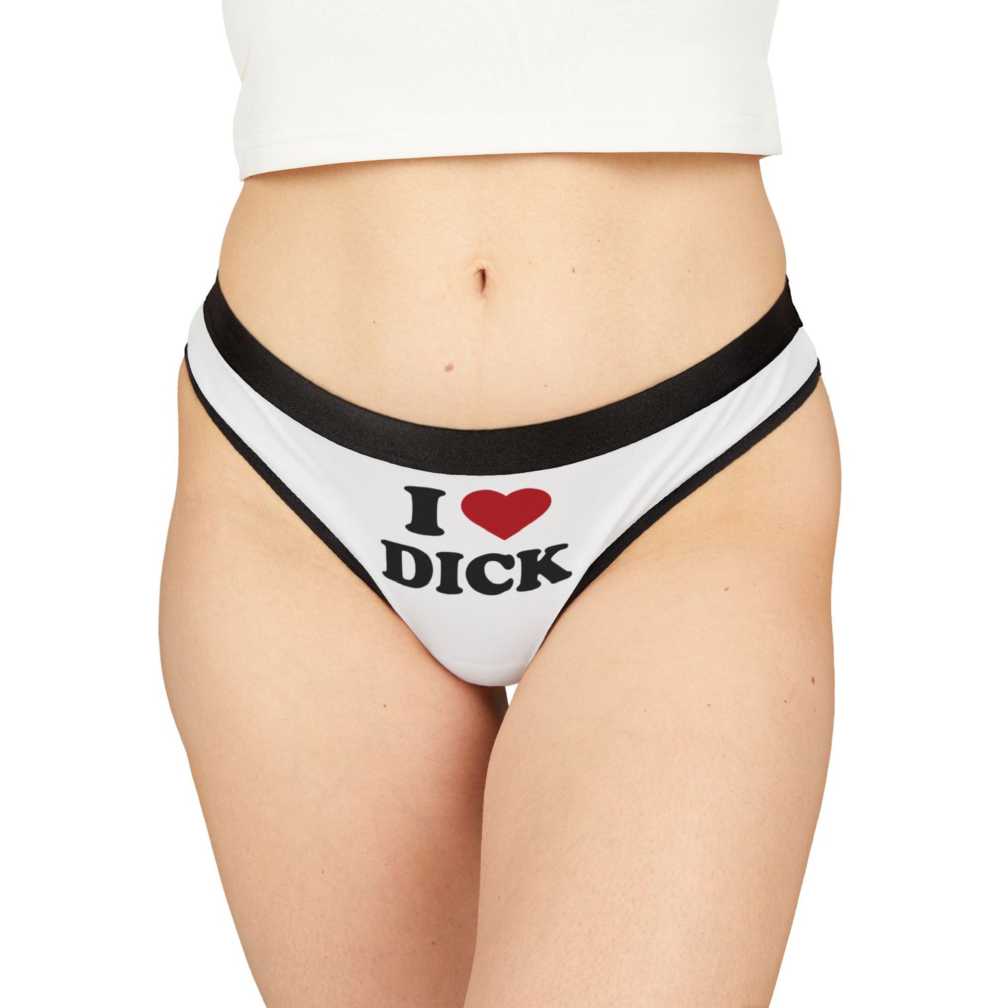 I Love Dick - White - Women's Thongs (AOP)