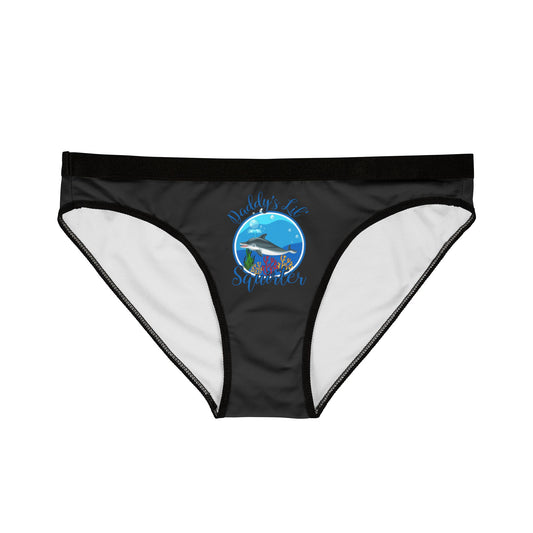 Daddy's Lil' Squirter - Black - Women's Underwear (AOP)