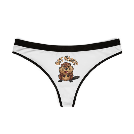 Got Wood? - White - Women's Thongs (AOP)
