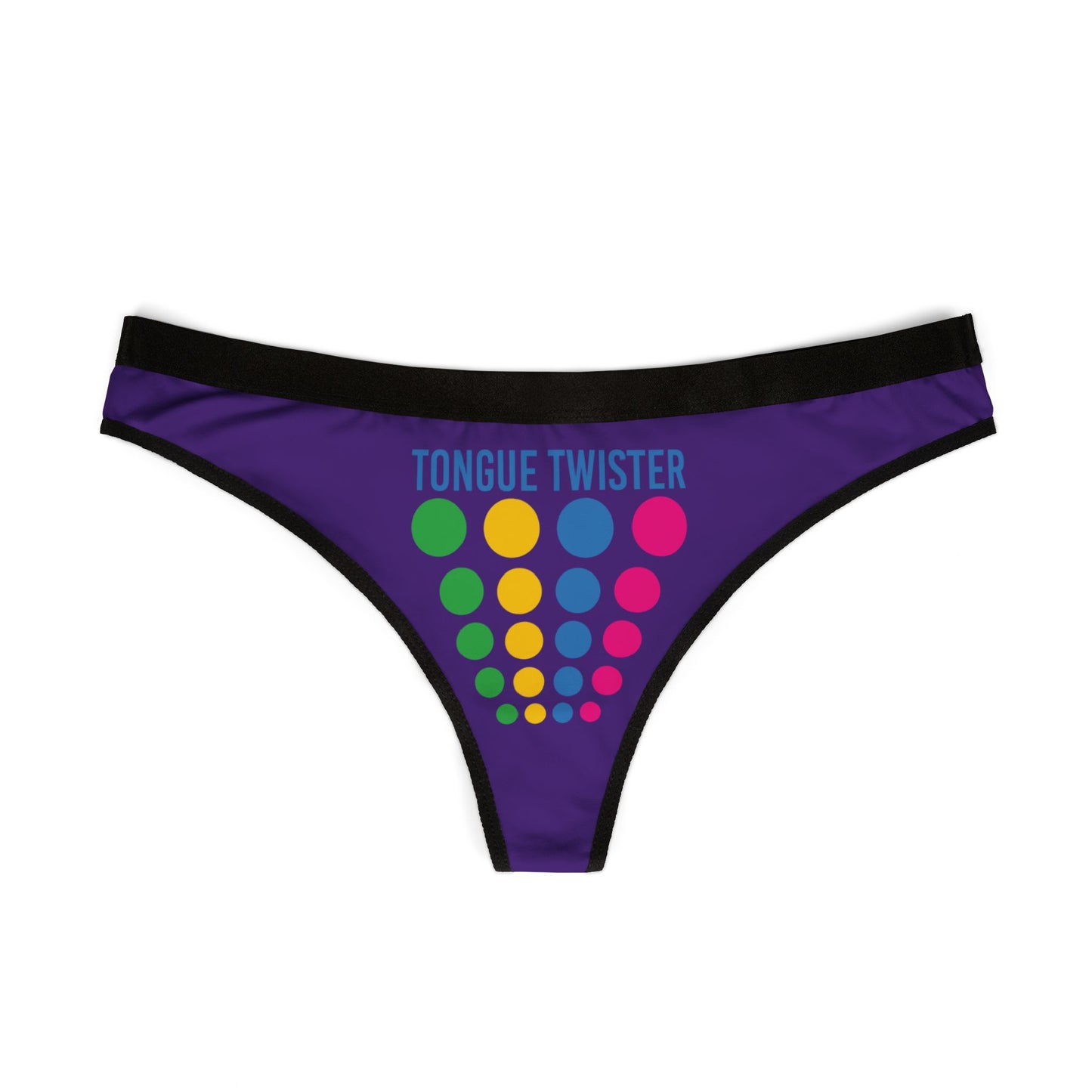 Tongue Twister - Purple - Women's Thongs (AOP)