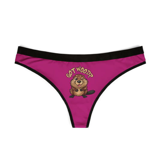 Got Wood? - Pink - Women's Thongs (AOP)