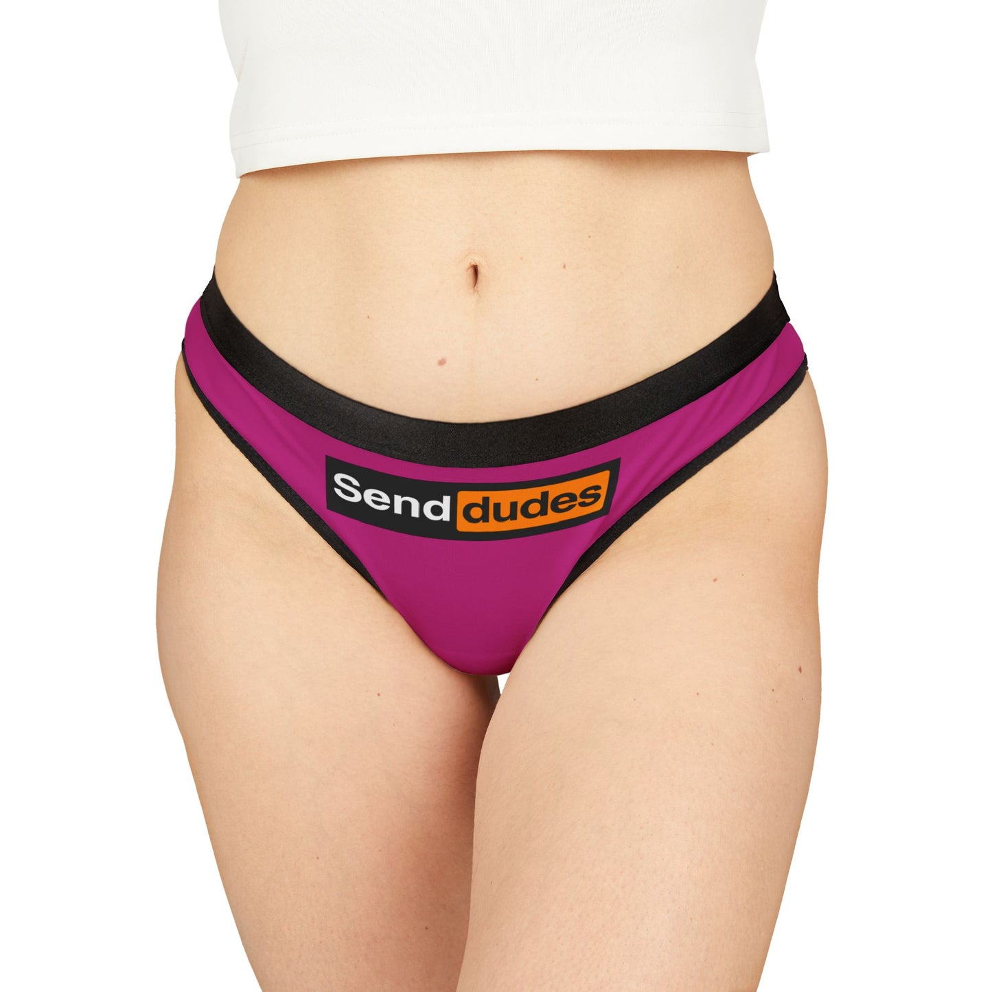 Send Dudes - Pink - Women's Thongs (AOP)