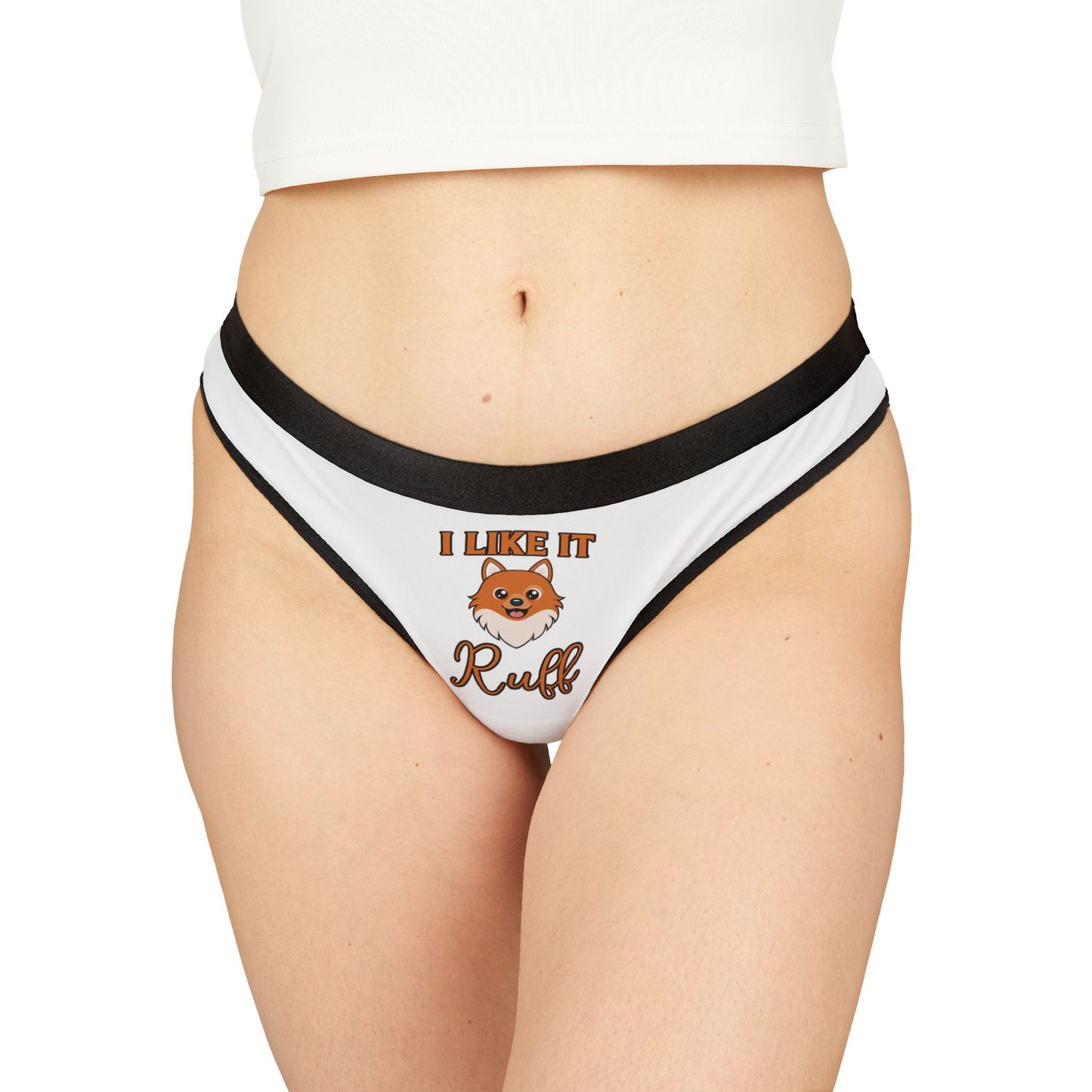 I Like It Ruff - White - Women's Thongs (AOP)