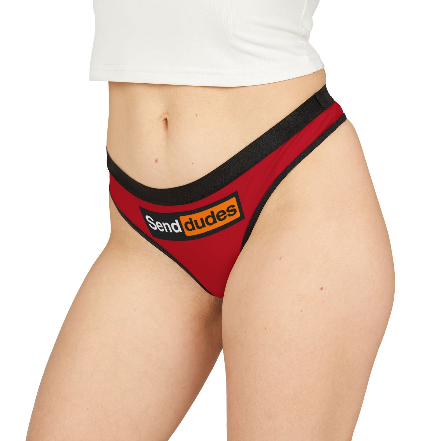 Send Dudes - Red - Women's Thongs (AOP)