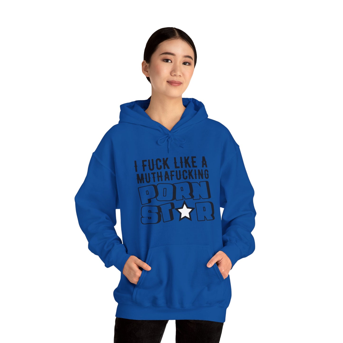 I F*ck Like a MuthaF*cking P*rnStar - Funny Unisex Heavy Blend Hoodie