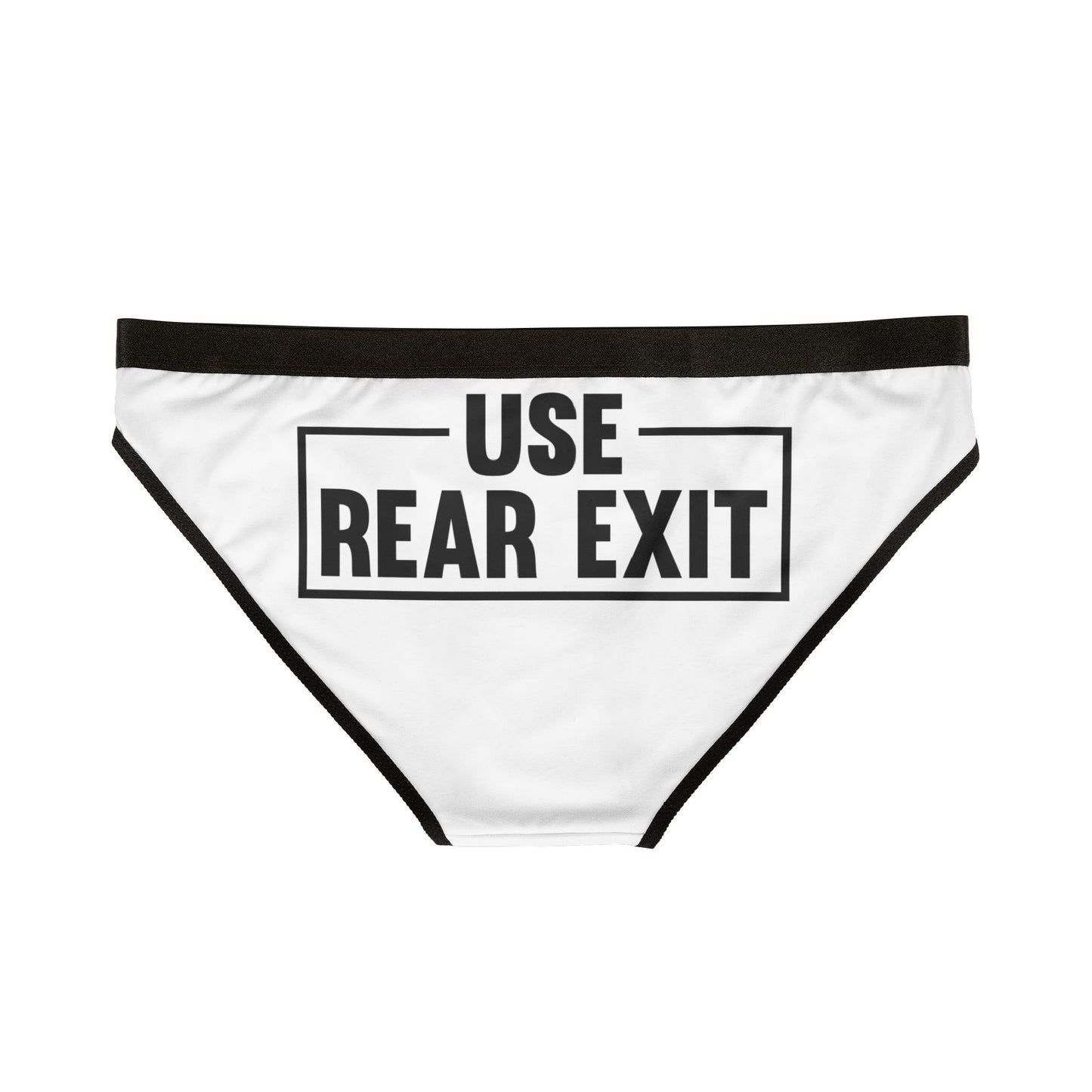 Use Rear Exit - White - Women's Underwear (AOP)