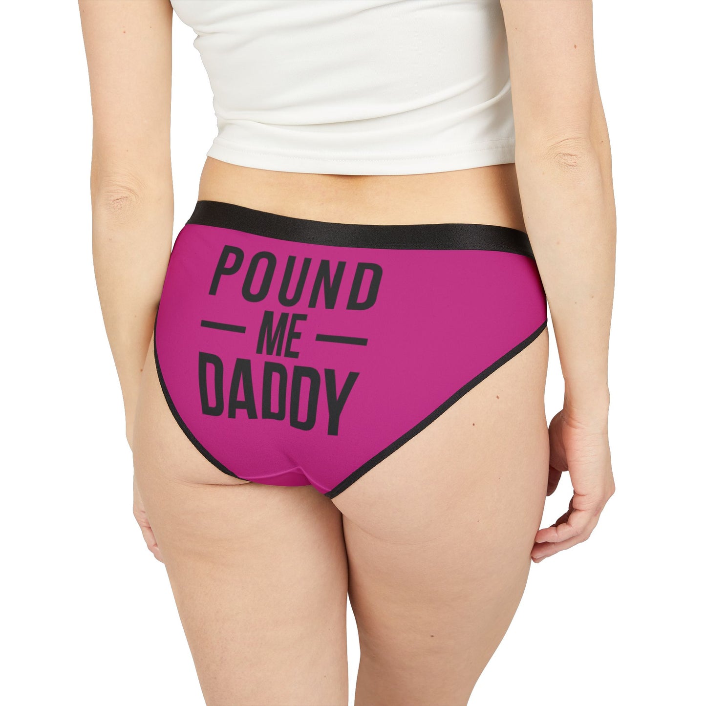 Pound Me Daddy - Rear - Pink - Women's Underwear (AOP)