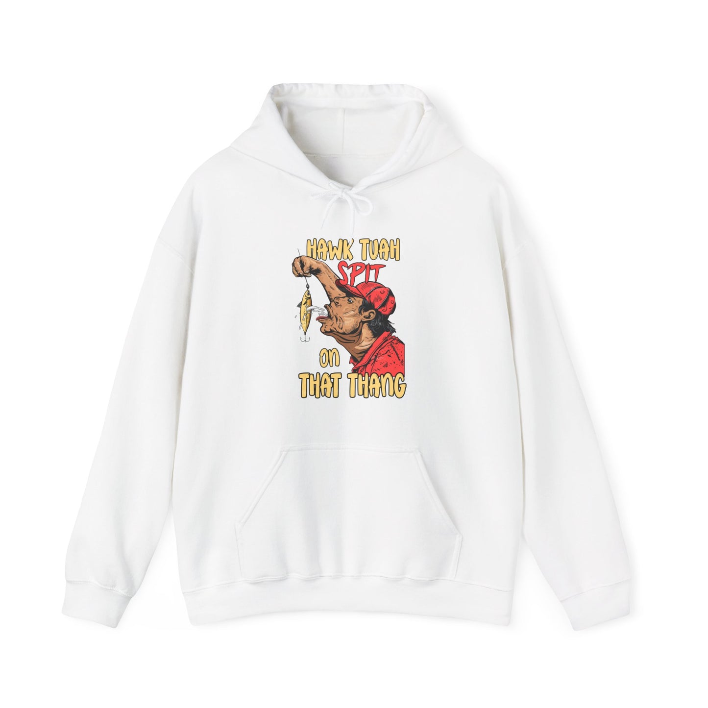 Hawk Tuah Spit On That Thang - Guy Spitting on Lure - Unisex Heavy Blend Hoodie