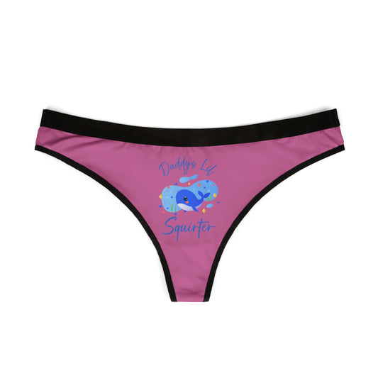 Daddy's Lil Squirter - Light Pink - Women's Thongs (AOP)