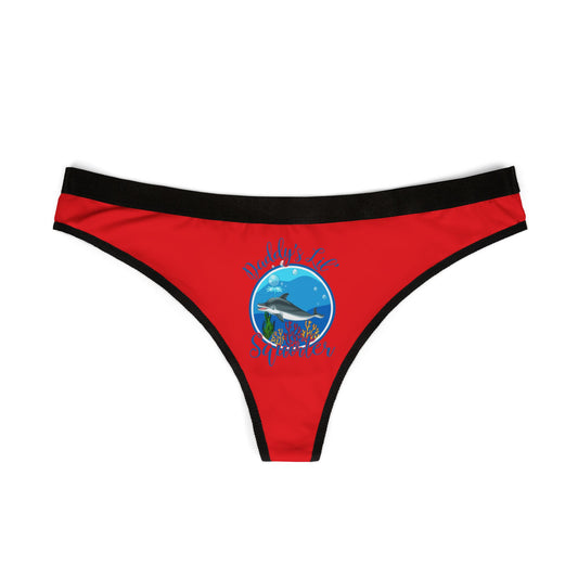 Daddy's Lil' Squirter - Red - Women's Thongs (AOP)