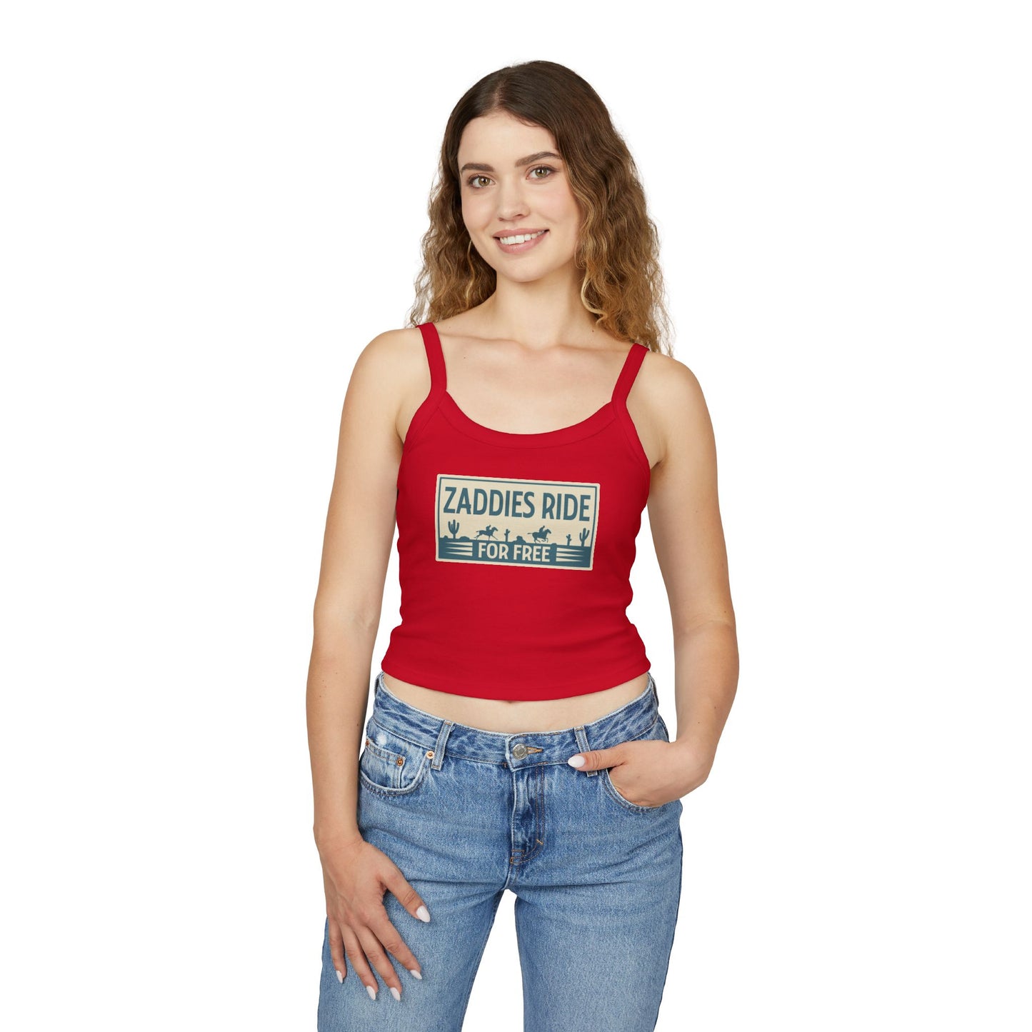 Zaddies Ride For Free - Women's Spaghetti Strap Tank Top