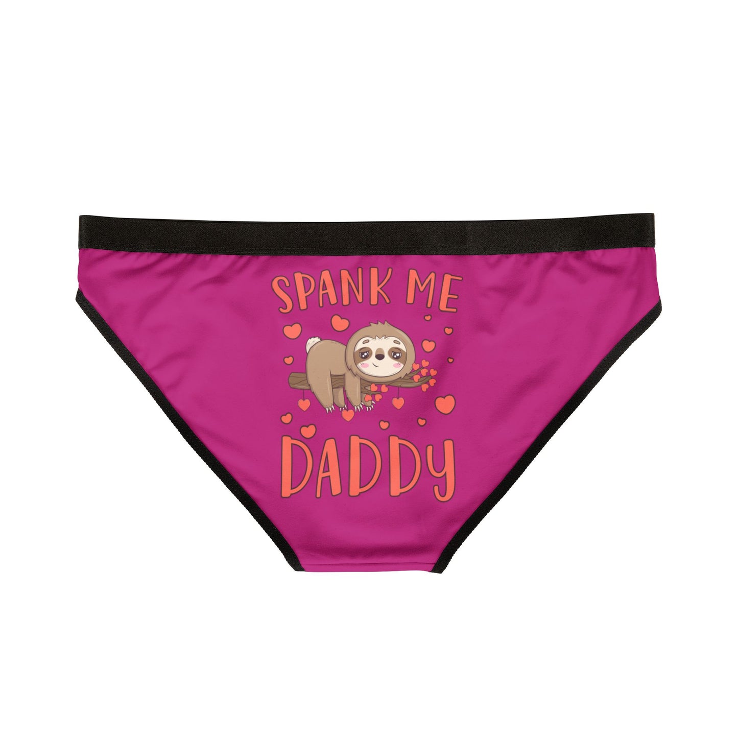 Spank Me Daddy - Pink - Rear - Women's Underwear (AOP)