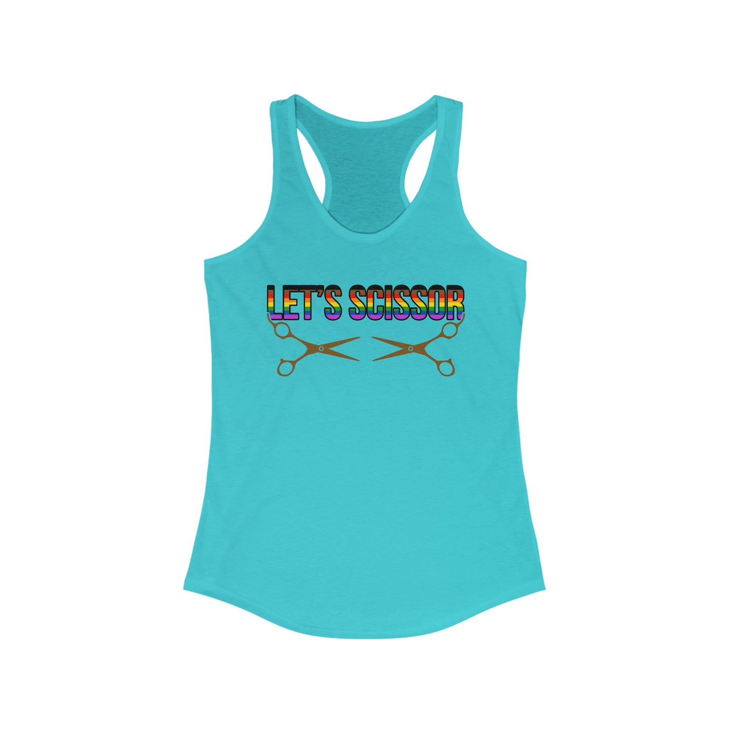 Let's Scissor - Women's Ideal Racerback Tank