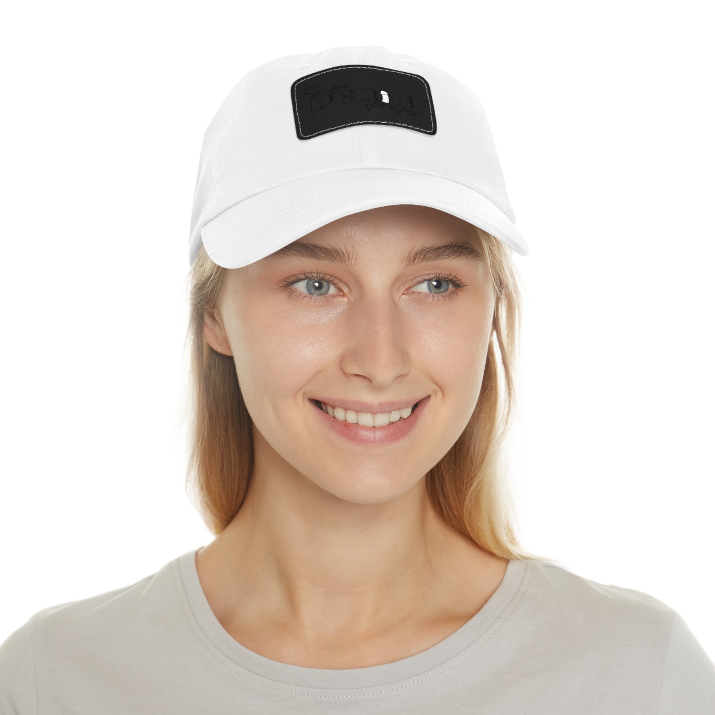 Same Penis Forever - Funny Dad Hat with Leather Patch (Rectangle)
