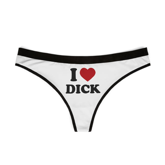 I Love Dick - White - Women's Thongs (AOP)