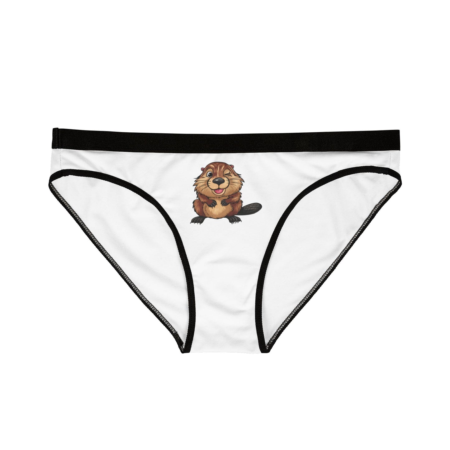 Winking Beaver - White - Women's Underwear (AOP)