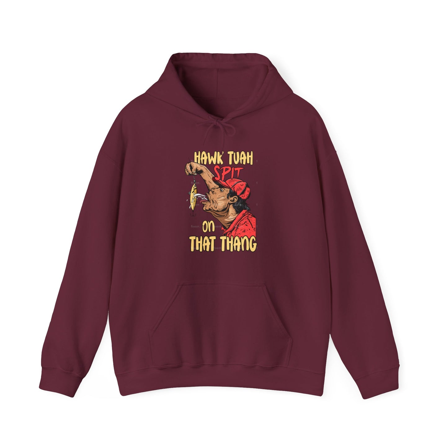 Hawk Tuah Spit On That Thang - Guy Spitting on Lure - Unisex Heavy Blend Hoodie