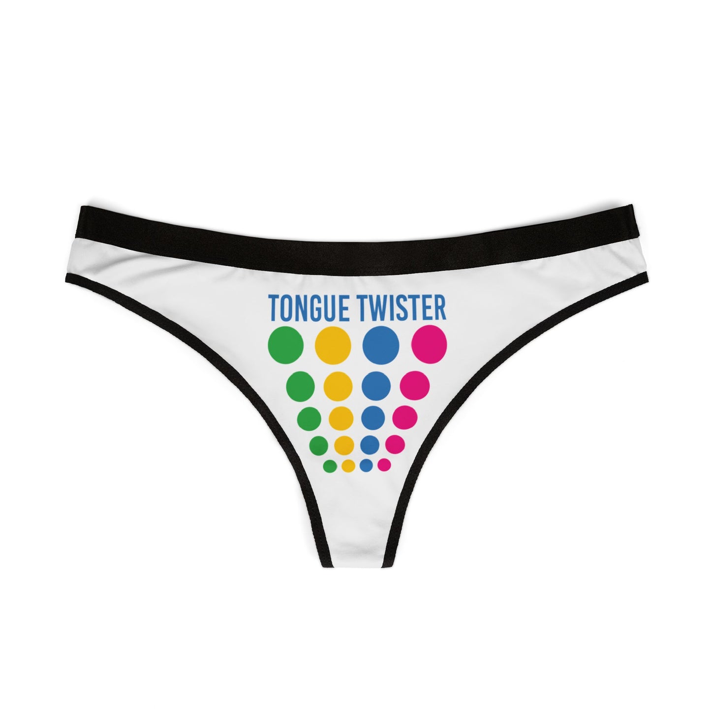 Tongue Twister - White - Women's Thongs (AOP)