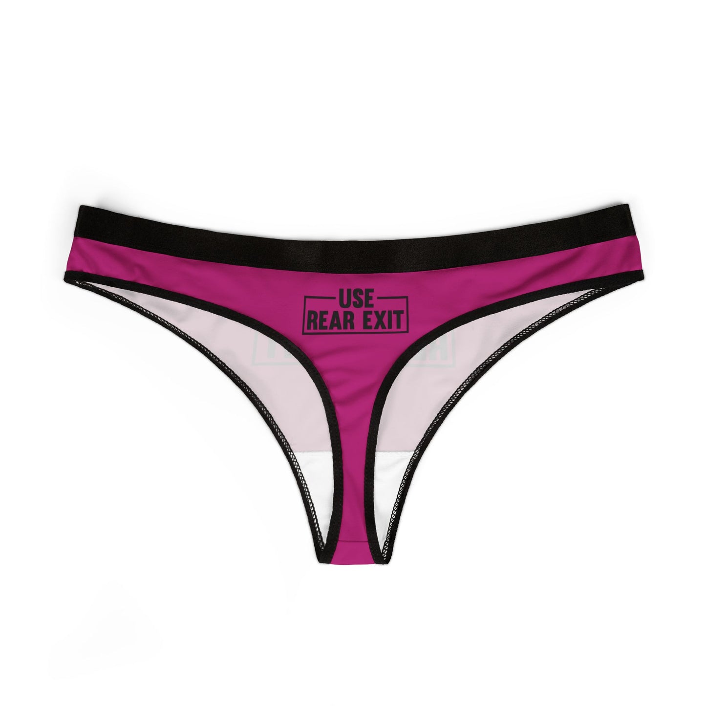 Use Rear Exit - Pink - Women's Thongs (AOP)