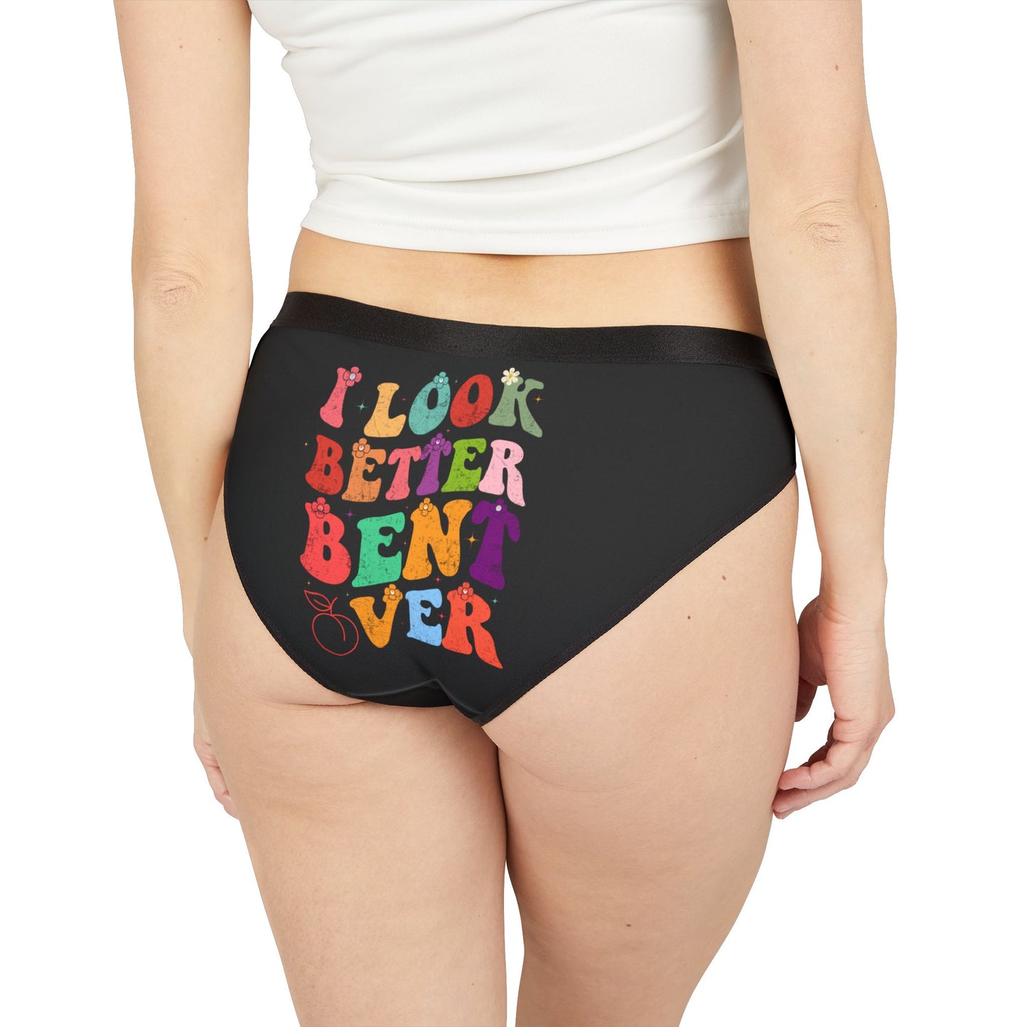 I Look Better Bent Over - Black - Women's Underwear (AOP)