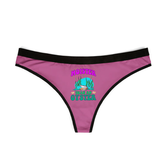 Moister Than An Oyster - Light Pink - Women's Thongs (AOP)