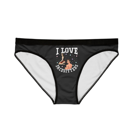 I Love Facesitters - Black - Women's Underwear (AOP)