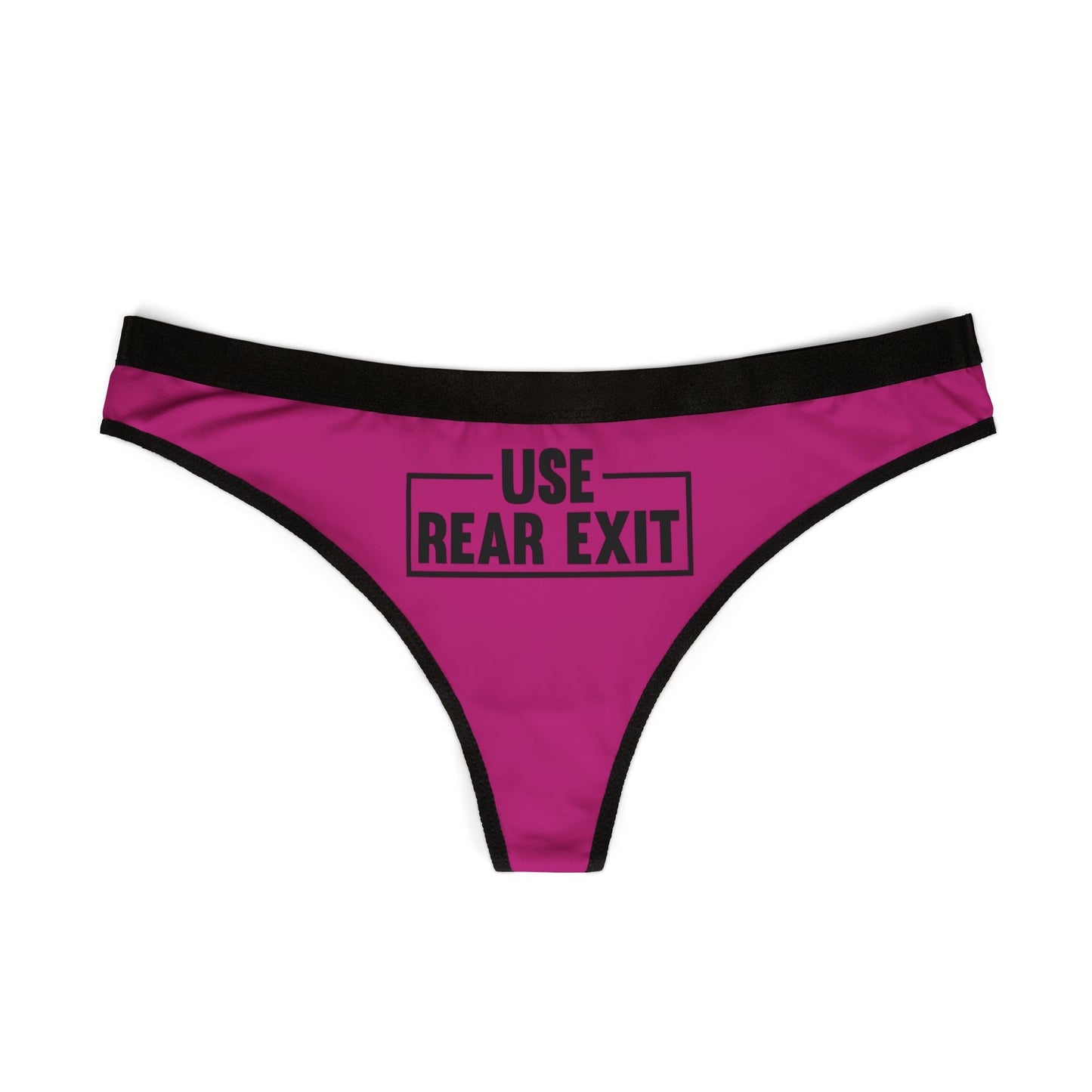 Use Rear Exit - Pink - Women's Thongs (AOP)