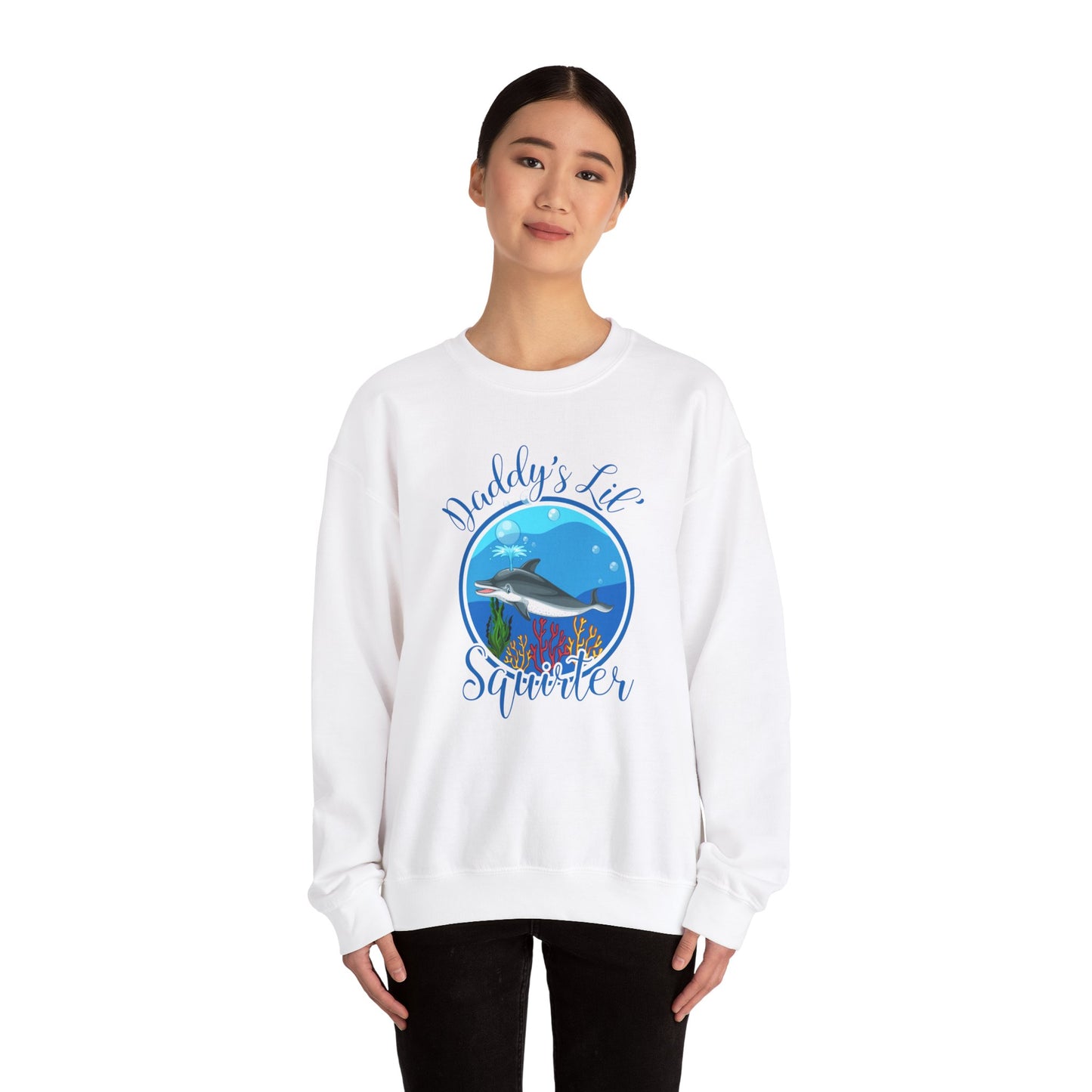 Daddy's Lil' Squirter - Unisex Heavy Blend™ Crewneck Sweatshirt