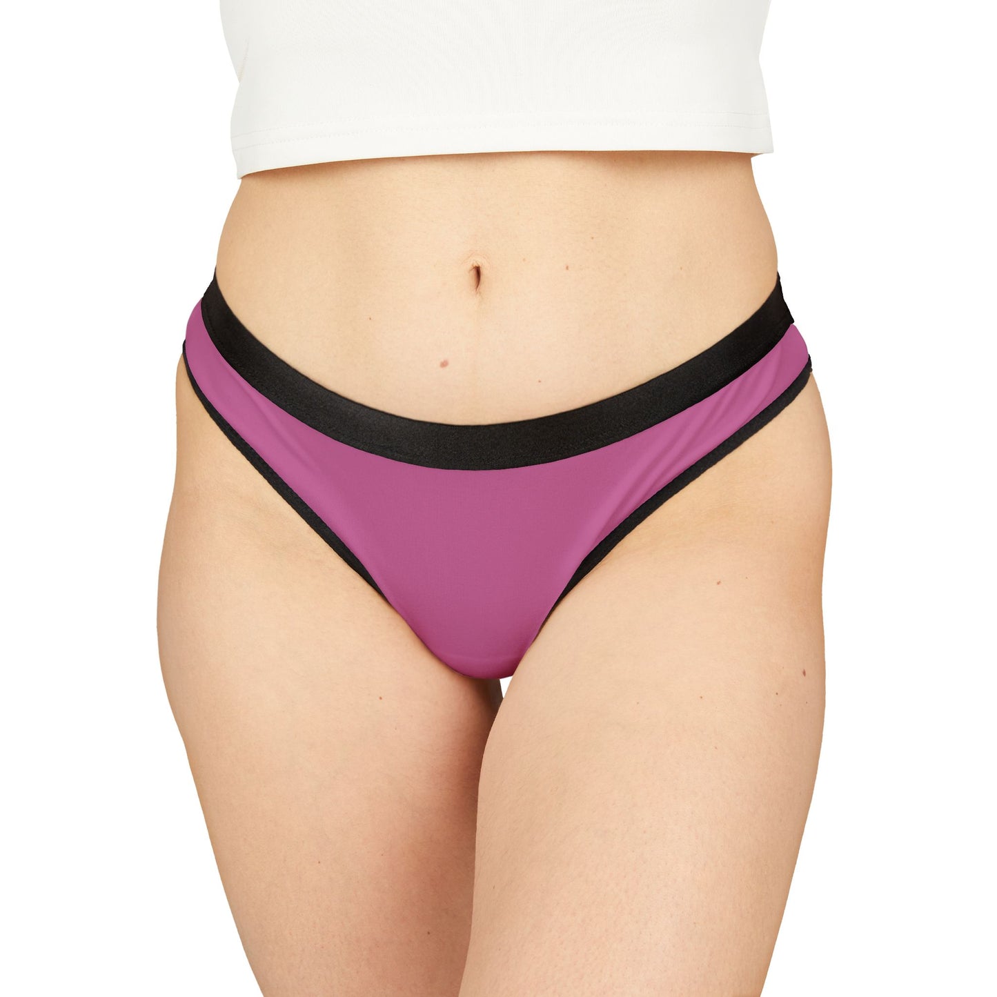 I Look Better Bent Over - Light Pink - Women's Thongs (AOP)