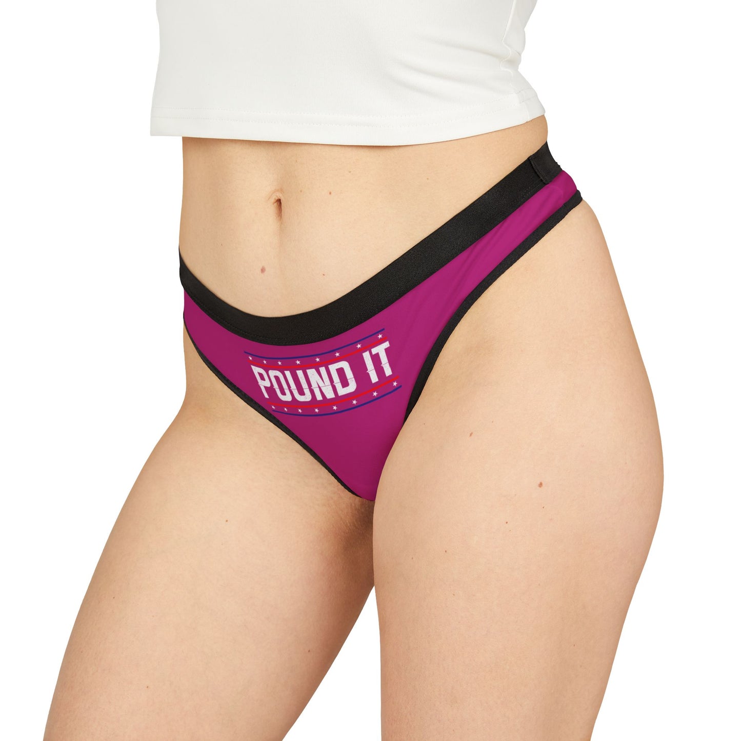 Pound It - Pink - Women's Thongs (AOP)
