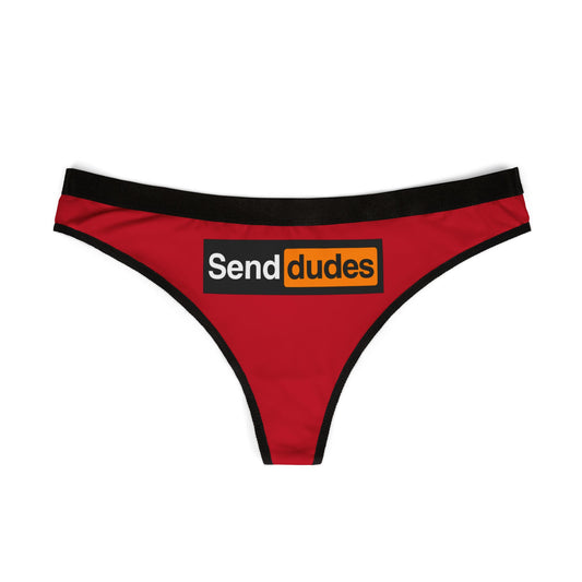 Send Dudes - Red - Women's Thongs (AOP)