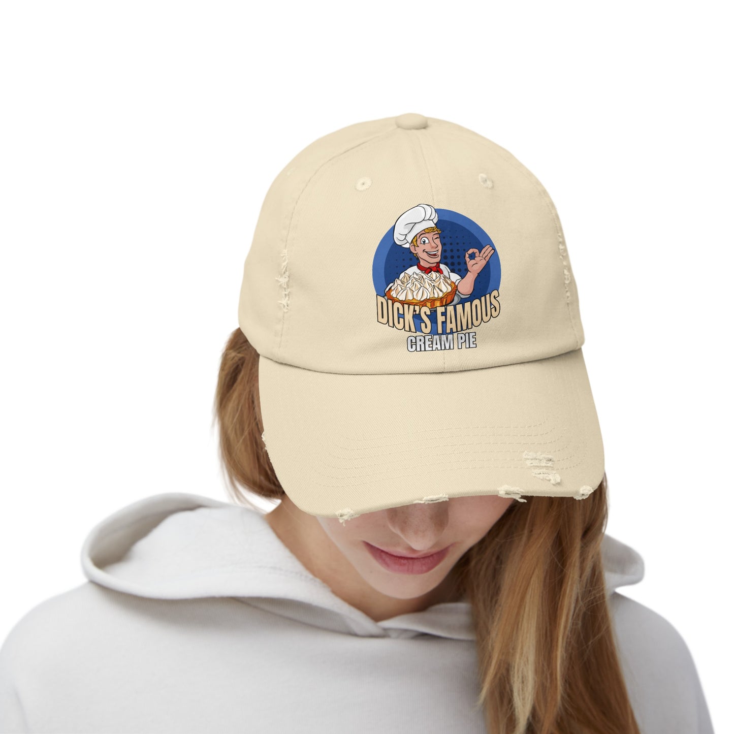 Dick's Famous Cream Pie - Funny Unisex Distressed Cap