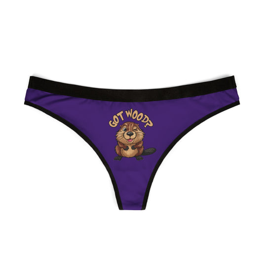 Got Wood? - Purple - Women's Thongs (AOP)