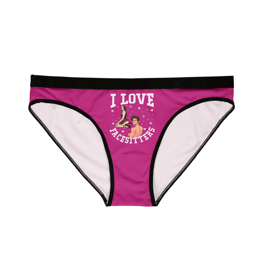 I Love Facesitters - Pink - Women's Underwear (AOP)