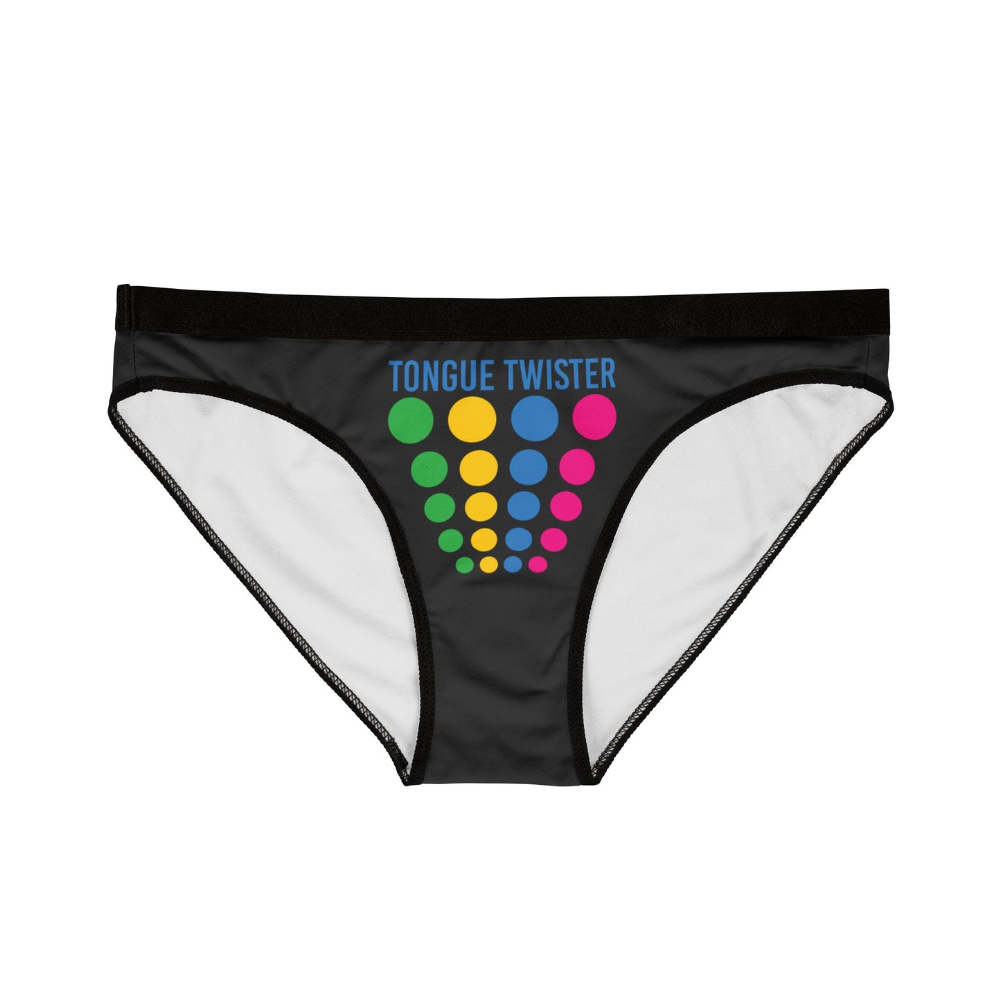 Tongue Twister - Black - Women's Underwear (AOP)