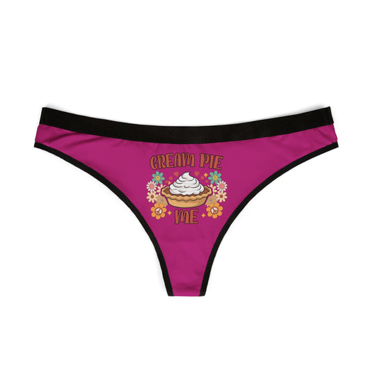 Cream Pie Me - Pink - Women's Thongs (AOP)