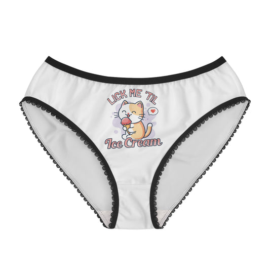 Lick Me Till Ice Cream - Women's Briefs (AOP)