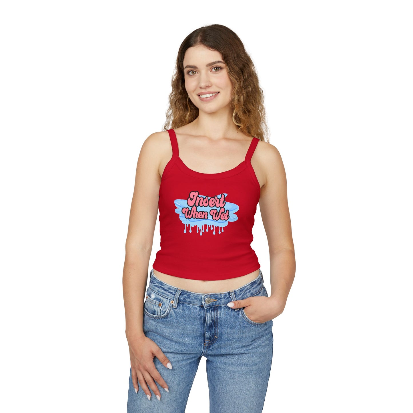Insert When Wet - Women's Spaghetti Strap Tank Top