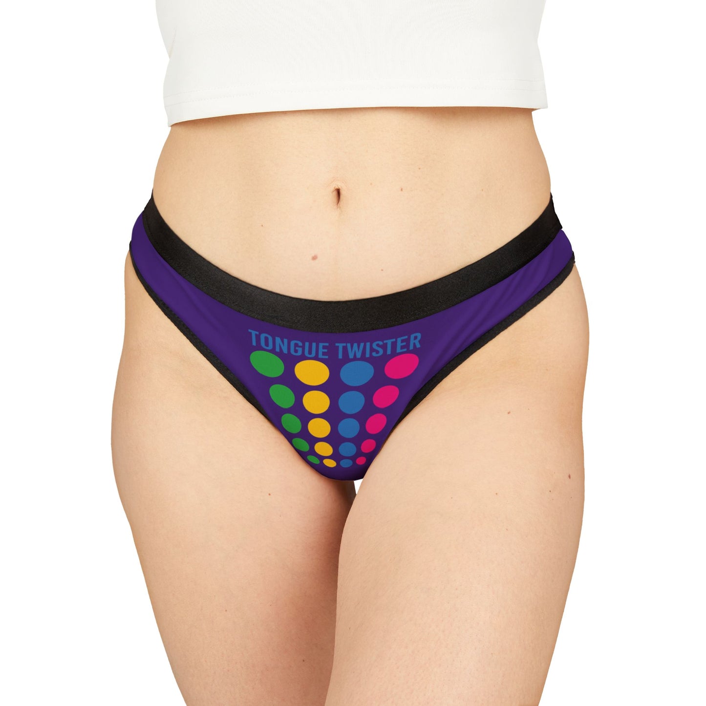 Tongue Twister - Purple - Women's Thongs (AOP)