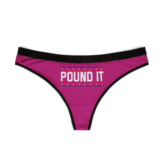 Pound It - Pink - Women's Thongs (AOP)