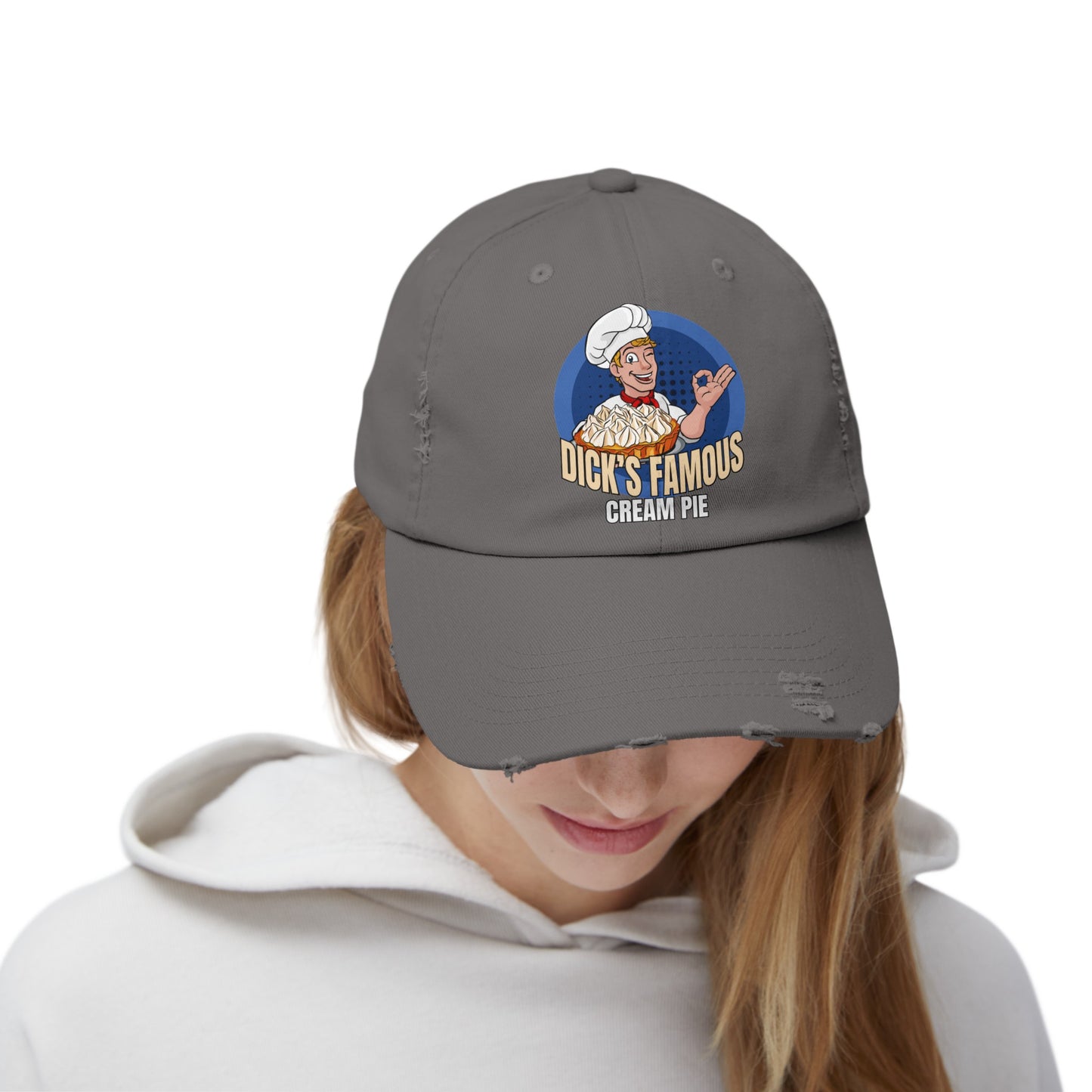 Dick's Famous Cream Pie - Funny Unisex Distressed Cap