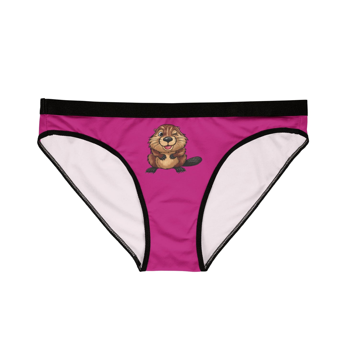 Winking Beaver - Pink - Women's Underwear (AOP)