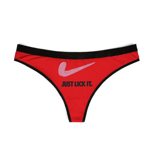 Just Lick It - Red - Women's Thongs (AOP)