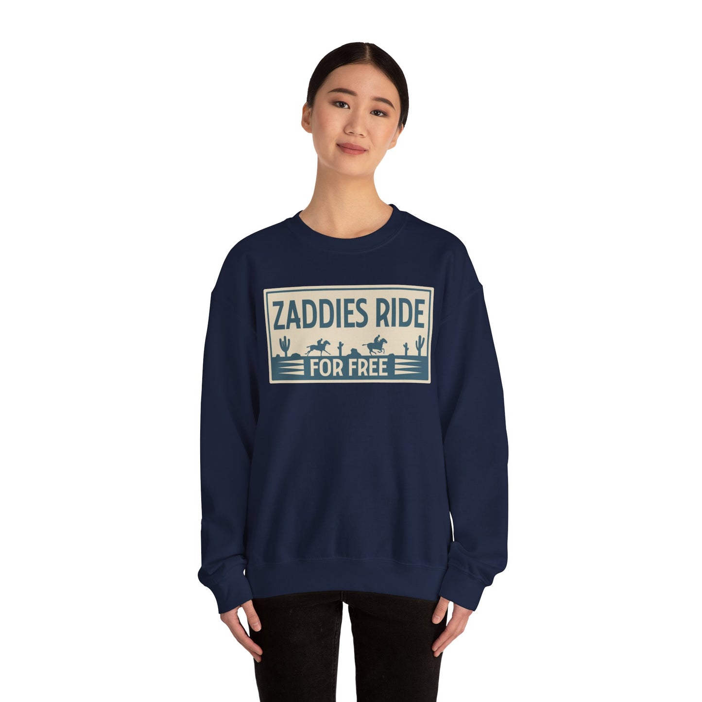 Zaddies Ride For Free - Unisex Heavy Blend™ Crewneck Sweatshirt