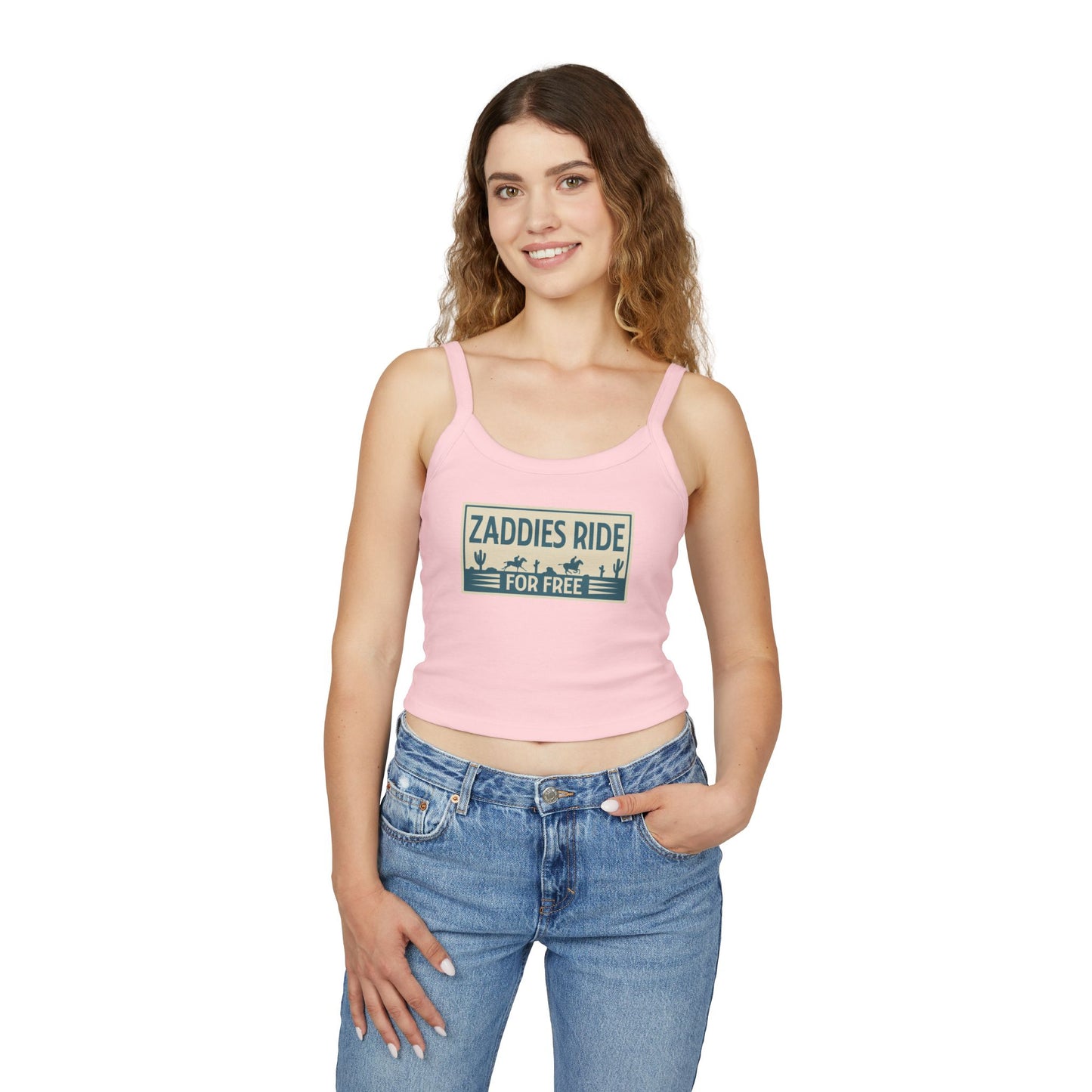 Zaddies Ride For Free - Women's Spaghetti Strap Tank Top